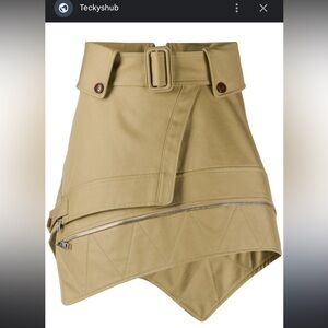 AW Tan Asymmetrical Women's Skirt